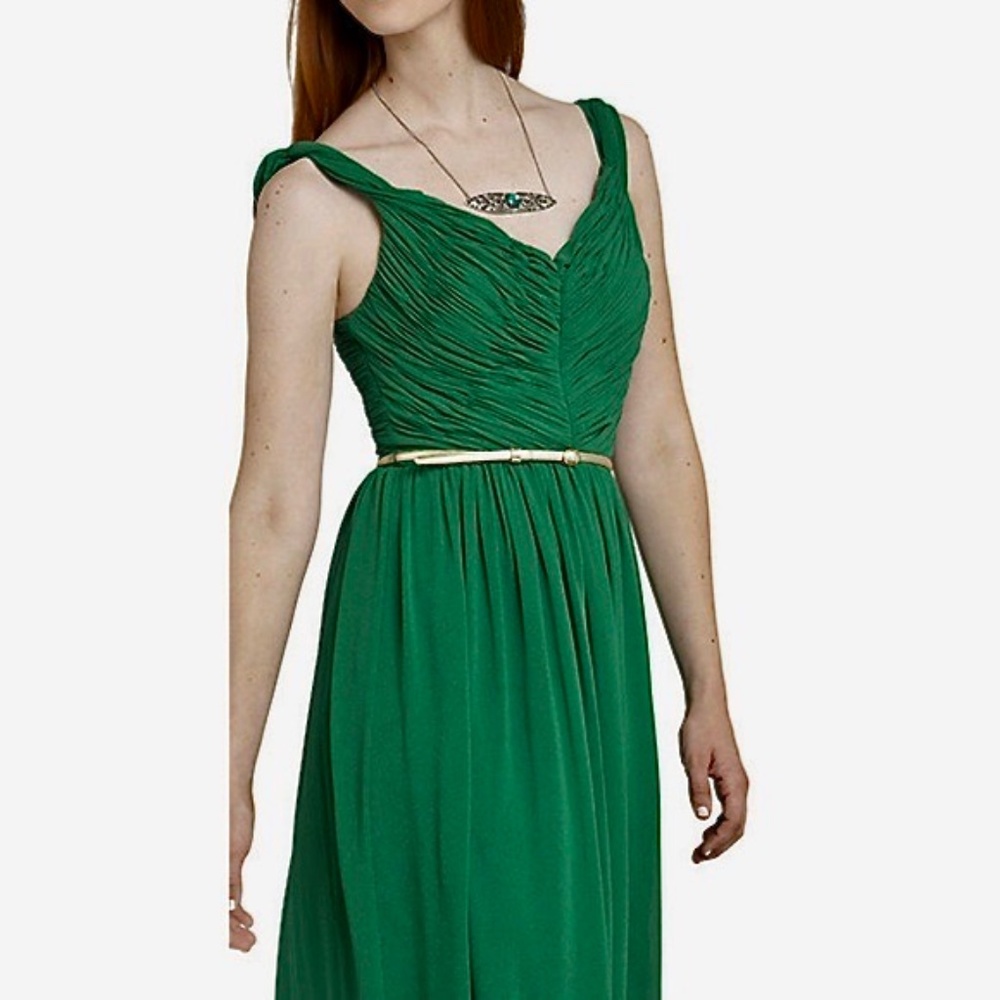 Donna Morgan Emerald Green Gown